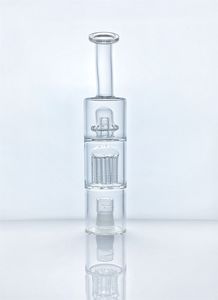 Narguilé en verre 11 pouces Pipe à eau VapeXhale 2 percs avec support pour barboteur évaporateur evo (GB-347)