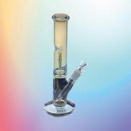 Narguilé en verre bong arc-en-ciel tuyau en verre bécher lumineux crochet tube avec 14mm bol raccord 12 "pour fumer