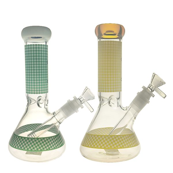 Bang/Rig/Bubbler en verre pour narguilé Hauteur: 8 pouces avec tige descendante et bol en verre Kindy Brand GB022A (2 couleurs)