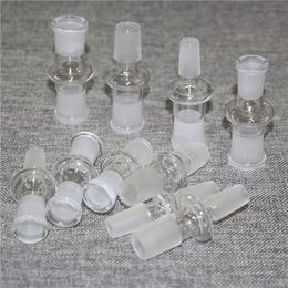 Adaptateur de bangs de narguilé en verre 14mm 18mm 10 types convertisseur mâle et femelle accessoires de fumer adaptateurs en verre joint pour conduites d'eau Dab Rigs