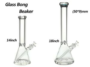 Glazen Waterpijp Bongs Pijpen Rig 9mm 14inch of 18inch Beker met 1419mm Downstem en bowl 1400G GB027