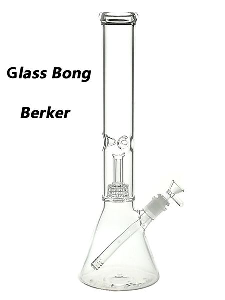 Verre Narguilé Bongs Pipes Rig 50mm Hauteur: Bécher de 15 pouces avec tige descendante de 14/19mm et bol en verre 1000G / Pc pour GB043