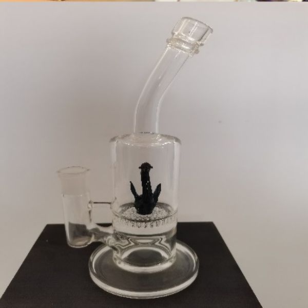 Vidrio Hookah Bongs Tuberías de agua Aceite Dab Rig Fumar Percolador Tubo recto Plataformas petroleras Bar Alta calidad Herramienta de humo para adultos Gravity Bong Custom Hookahs Regalo