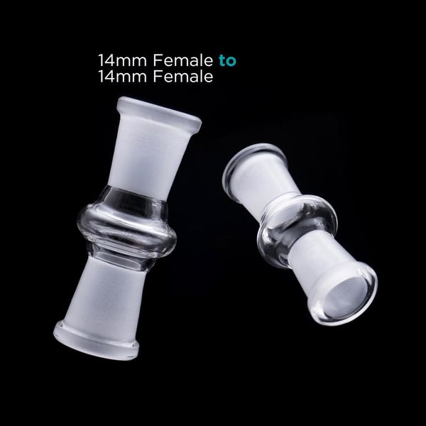 Adaptateur de bol de narguilé en verre Drop Down Bong Hookahs Pipe Male To Female 18mm 14mm Joint Pipes