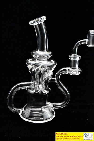 Récupérateur de narguilé en verre à quatre aspiration, tour de forage, tuyau de fumée de 14 mm, vente directe d'usine, concessions de prix