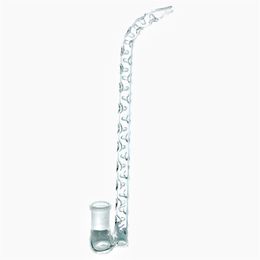 Adaptateur d'arc de buse de narguilé en verre avec trou concave tube de pistolet à eau concave à crochet en J type OGB 11 pouces