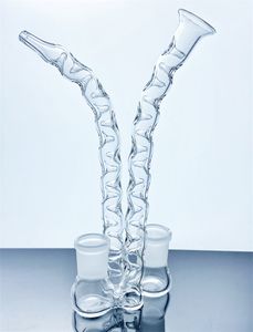 Glas-Shisha-Düsen-Bogenadapter mit konkavem Loch, J-Haken-Grübchen, Wasserpistolenlauf, 18-mm-Buchse, OGB-Typ