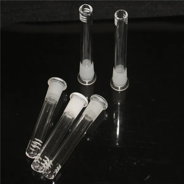 Pièces de narguilé en verre Downstem et accessoires Diffuseur de 14/19 mm avec tuyaux à main en verre de 3 à 5,5 pouces