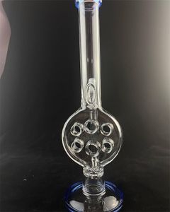 Glass hookah swiss bong con color azul chino 16 pulgadas 18 mm junta sclean gran cantidad