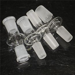 Glas-Wasserpfeifen-Adapter 18 mm weiblich auf 14 mm männlich 10 mm für Bongs, Drop-Down-Adapter, Reduzierstück, Schleifmund, klare Verbindung