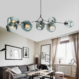 Nordic Art Glass LED Hanglamp Branching Bubble Hanging Lighting Fixture voor Woonkamer Lobby Kledingwinkel