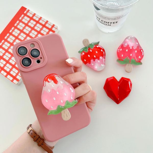 Lollipop Strawberry Peaches Pliable Téléphone pliable pour iPhone Samsung Huawei Xiaomi Universal Telephone Bracket