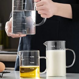 Verre Mesure de la coupe ménage Grade alimentaire haut borosilicate outils durables et échelles durables avec poignée 240325