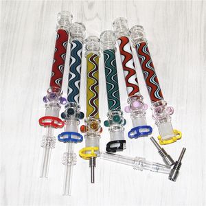 Verre Micro NC Kit Mini Nectar 10mm Narguilés Avec Titane Nail Quartz Conseils Ash Catcher Oil Rig Dab Straw Water Pipe