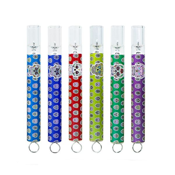 Embouts de filtre à bouche en verre Pipes à fumer One Hitter pour porte-tabac à herbes sèches Cigarette Rolling avec outil de nettoyage Dab