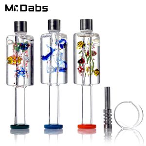 Verre Nectar Recueillir De L'huile De Refroidissement À L'intérieur De La Fumée Accessoires Bol En Verre Clair 510 Joint À Vis Pointe En Acier Inoxydable Fumer Tuyau Dab Rigs 2064