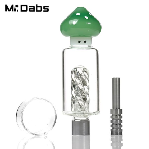 Verre Nectar Recueillir Fumée Accessoires Bol En Verre Clair 510 Vis Joint En Acier Inoxydable Pointe Fumer Pipe Dab Rigs 2121