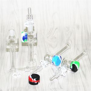 Hookahs Glass Nectar 10 mm 14 mm Domeless Quartz Nagel Tips Glas Nectar Straw DAB Pijp Rigs Waterpijpen DHL