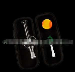 Kits de collecteur de nectar en verre avec pointes de quartz de 10 mm 14 mm Keck Clip Kit de collecteur de Nector de récupération de récipient en silicone de 5 ml pour fumer