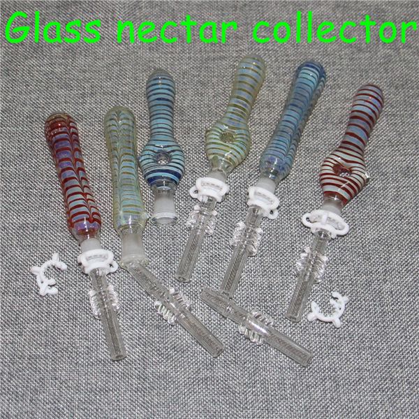 Nectar de verre avec pointes de quartz de 10 mm Keck Clip Hookahs Glass Reclaimer Nector pour fumer
