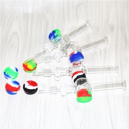 Hookahs Glass Reclaim Nectar met 10 mm 14 mm kwart tips Concentreren Glas Rookpijpen 32*18 mm Siliconencontainers DHL