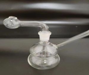 El quemador de aceite de vidrio Bong los tubos de agua de la cachimba portátil Pyrex grueso claro reciclador embriagador Dab Rig mano Bongs