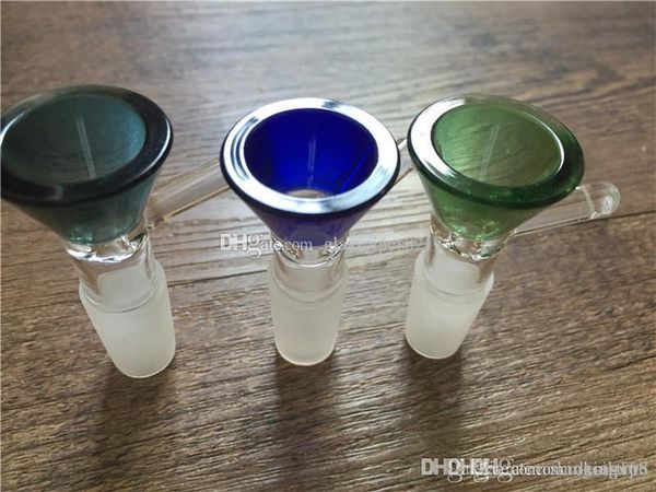 Brûleur à mazout en verre Bol d'entonnoir pour tuyaux de bol en verre Bong Diapositives épaisses bong fumer pièce grossistes plates-formes pétrolières pièces 14mm 18mm bol en verre mâle