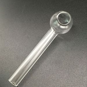 Hookahs Quemador de aceite de vidrio Pyrex tubo recto quemadores de bong de agua Tubos de mano gruesos y transparentes Accesorios para fumar