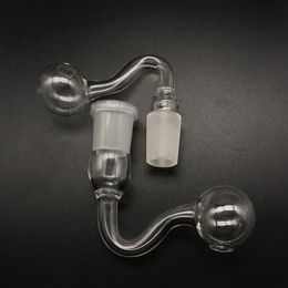 Tuyau de brûleur à mazout en verre Tuyaux en verre bon marché Bubbler Pyrex Tuyaux de brûleur à mazout avec 10mm 14mm 18mm Mâle Femelle Joint Verre Main Pipe narguilés