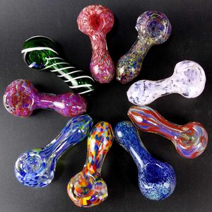 Quemador de aceite de vidrio Pipa Mini Bongs de vidrio coloridos Pipas de agua de vidrio Pipa para fumar Pipas embriagadoras Accesorios para uso de tabaco Toalla