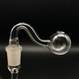 Verre tube de brûleur à huile épaisse verre tube de brûleur à l'huile de pyrex pour fumer des tuyaux d'eau du tabac du tube de verre clair tuyau main pas cher de narguilés