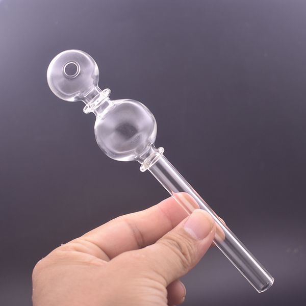 Brûleur à mazout en verre Smokng Pipe Conduites d'eau portables Bol épais Pyrex Downstem Rig Rond de Big Pot Glass Bubbler Tabac Nail pour Fumer Outil Nouveau Type