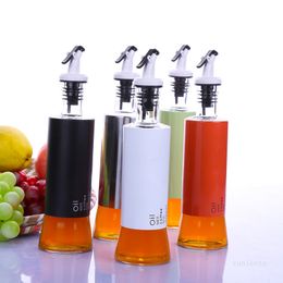 Glas Olie Pot Verzegelde Kruidenflessen Sojasaus Azijn Fles Controleerbare Keuken Levert 5 Kleuren T500874