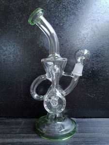 Verre recycleur plate-forme pétrolière bong verre fumer tuyau d'eau brûleur à mazout joint taille 14.4mm zeusart boutique vente