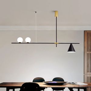 Lampes suspendues de salle à manger nordiques lampe d'étude de lumière de personnalité créative minimaliste moderne longue table à manger lampes suspendues de bar