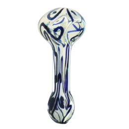 Tuyau en verre belle apparence Mini tuyau 108mm longue cuillère vaporisateur d'herbes sèches ZZ