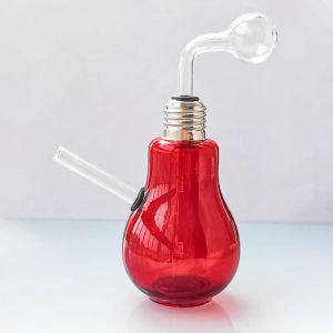 Pipe en verre mignon plate-forme pétrolière ongles Pyrex brûlant des conduites d'eau bol de tabac épais fumer narguilé Shisha jaune bleu rouge Bong cadeau cool pour fumeur LL