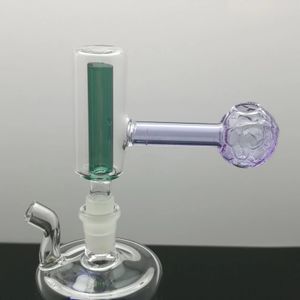 Tubo de vidrio Quemador de aceite bong pipa de agua Color de fumar filtro de fútbol accesorios de tubería de caldera de vidrio