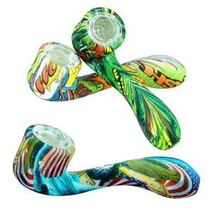 glazen pijp rook accessoire tabak gloed in de donkere pijpen kleur ultieme bubbler bong dab rig