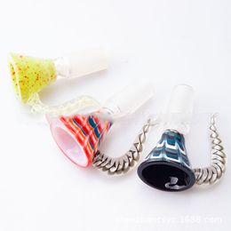 Ensemble de fumage de pipe en verre accessoires interface mâle/interface femelle ensemble de fumage à haute teneur en borosilicate de couleur artisanat