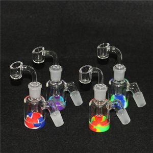 Hookahs Ash Catcher 14mm 18mm 18.8mm 14.4mm met 4mm Quartz Banger Recycler Glas Ashcatcher Roken Waterleidingen