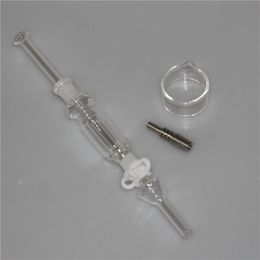 Pipes en verre Bang Bong Nictar Pipe de tuyau de 10 mm avec gréement à huile à ongles sans Dorse