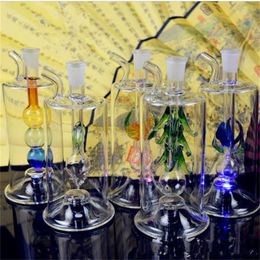 Tubos de vidrio Quemador de aceite Pipas de agua de vidrio Cachimbas para fumar con aceite Calderas de vidrio con dibujos múltiples para cachimba