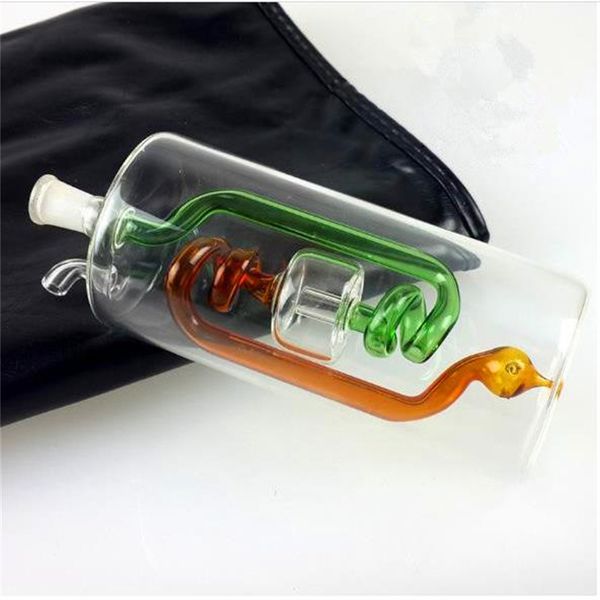 Tuyaux en verre brûleur à mazout conduites d'eau en verre narguilés pour fumer de l'huile narguilé en verre coloré multi-cycles