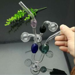 Tubos de vidrio Cachimba soplada para fumar Fabricación Bongs soplados a mano Olla de serpiente colorida con base de doble burbuja