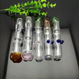 Pipes en verre Fumer du narguilé soufflé Fabrication Bangs soufflés à la bouche Filtre à bouche plate buse d'aspiration en verre