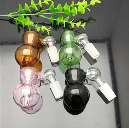 Tubos de vidrio Cachimba soplada para fumar Fabricación Bongs soplados a mano Nueva cabeza de burbuja de vidrio de calabaza de color