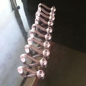 Tubos de vidrio Cachimba soplada para fumar Fabricación Bongs soplados a mano Pink S wok