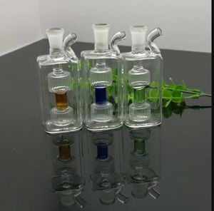 Glazen pijpen Roken geblazen waterpijp Vervaardiging Handgeblazen waterpijpen Mini vierkante glazen waterpijpfles