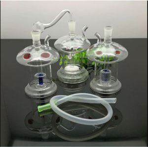 Tubos de vidrio Fumar cachimba soplada Fabricación Bongs soplados a mano Botella de cachimba de vidrio estilo seta de punto de color de venta caliente